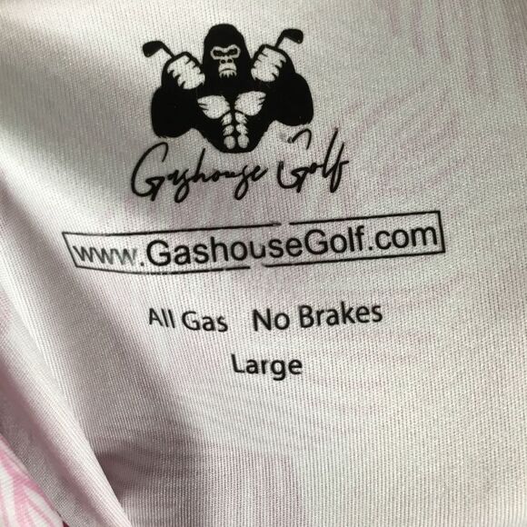 Gashouse Golf “Palms on Par” golf polo shirt men’s size large - Picture 4 of 6